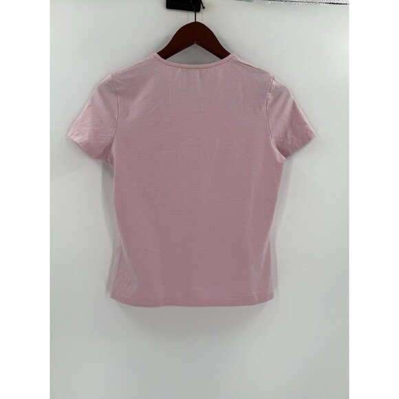 ST John Sport Essentials Marie Gray Easy Wear Pink Tee Size Small USA Made - Picture 8 of 10